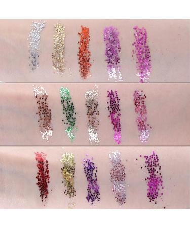 BOOBEE 15 Colors Glitter Eyeshadow Palette - Highly Pigmented Long-Lasting Waterproof Metallic Makeup Set - Buy Online on GoSupps.com