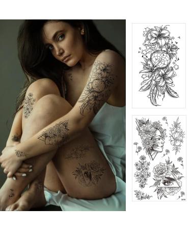Sexy Flower Temporary Tattoo for Women - Waterproof and Realistic Design, Great Christmas Gift - Buy Online on GoSupps.com