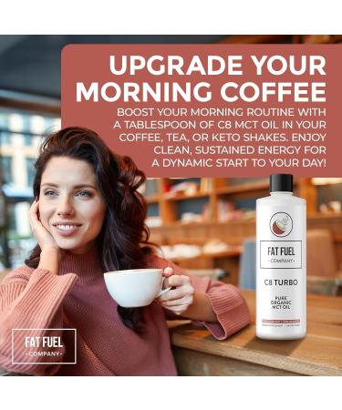 Fat Fuel C8 MCT Oil - Pure and Organic Body Fuel from Coconuts Keto Supplement for Energy and Focus - 16 Fl Oz - Buy Online on GoSupps.com