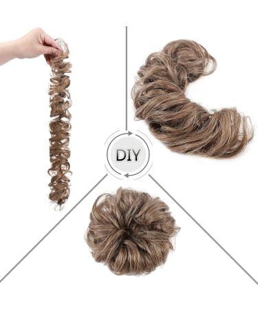 Sego Long Hair Part Real Hair Tie Extensions - Messy Bun & Updos | Voluminous Light Brown Hair (32g) - Buy Online on GoSupps.com