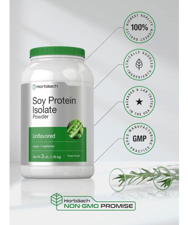 Horbäach Soy Protein Isolate Powder - 3lb Unflavored | Vegan Non-GMO Gluten Free | International Shipping - Buy Online on GoSupps.com