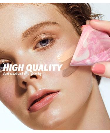 Sonnorel Make Up Sponge Diamond Shape Multicoloured BlenderBeauty Sponge Foundation Make-Up Sponge Flawless for Liquid Cream and Powder (Bean Paste Red) - Buy Online on GoSupps.com