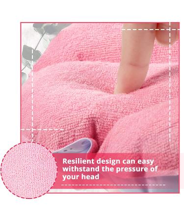 Inflatable Bath Pillow Set - Terry Cloth Covered Spa Pillow for Neck Support in Bathtub and Hot Tub - 3 Pieces (Pink, Green, White) - Buy Online on GoSupps.com