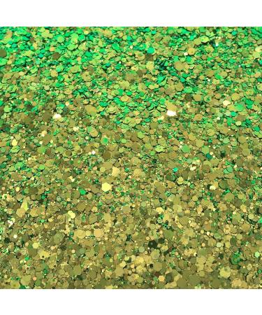 Color Shift Chunky Glitter for Festival Rave Makeup - Green/Gold - Buy Online on GoSupps.com
