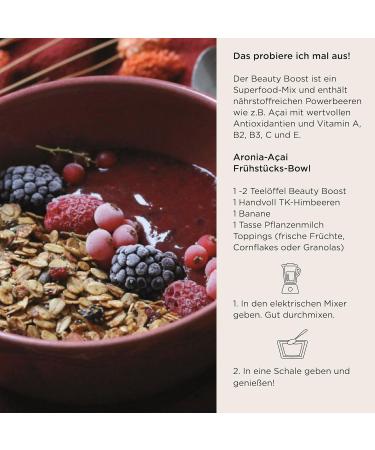 Superfood Beauty Boost 250g - Bio Vegan Powder | Organic Smoothie Addon with Maca Lucuma Banana A ai Acerola & Guarana - Buy Online on GoSupps.com