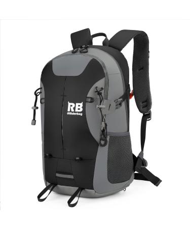 Riderbag Reflective Backpack that keeps you safe day and night, Motorcycle Riding backpack, Bike Commuter backpack with Waterproof rain cover. Backpack for men Black