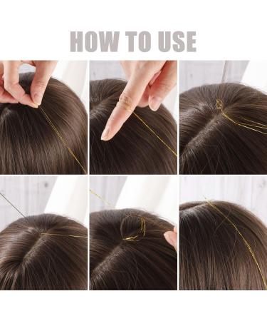Holographic Sparkle Hair Tinsel Extensions - 220 Strands | Glitter Shiny Straight Hair Extensions for Girls | Party Fun Hair Accessories Gifts - Gold - Buy Online on GoSupps.com