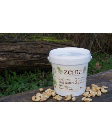 Zeina Cashew Butter (1Kg) - Roasted Smooth Cashew Nut Butter with Source of Protein Vegan Approved and Gluten-Free for Healthy Snacks Home Cooking and Baking - Buy Online on GoSupps.com
