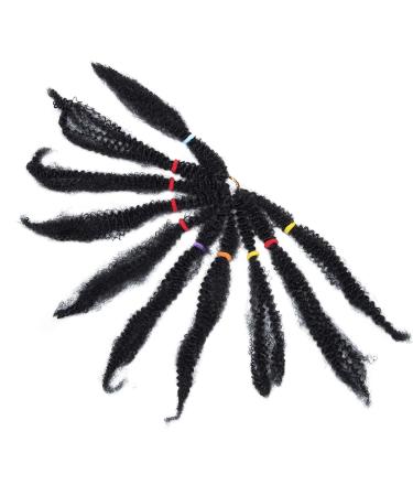 3 Packs Marley Twist Hair Crochet - Afro Kinky Bulk Curly Hair Extensions - Dark Black Synthetic Braids - Buy Online on GoSupps.com