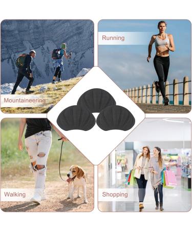 Mivora Heel Cushion - 8 Self-Adhesive Shoe Cushions for Large Shoes | Anti-Bubble Heel Protector Pads - Comfort & Slip Prevention (Black) - Buy Online on GoSupps.com