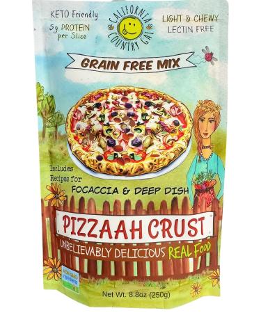 Clean Keto Pizz'aah' Crust Mix by California Country Gal | Low Carb | Paleo | 100% Grain Free | Gluten Free | Lectin Free | No Added Sugars | 8.8oz