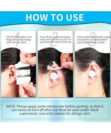 120 Pcs Waterproof Swimming Ear Covers for Kids | Disposable Plastic Ear Plugs & Ear Stickers for Shower Surfing & Snorkeling - Buy Online on GoSupps.com