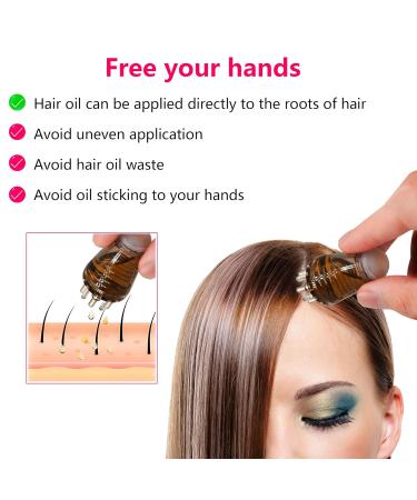 Hair Oil Applicator Set - Scalp Massager & Growth Comb for Effortless Application | 2 Sets Grey - Buy Online on GoSupps.com