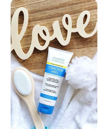 Advanced Clinicals Cracked Heel Cream 8 fl oz - Heal Rough & Dry Skin - Buy Online on GoSupps.com