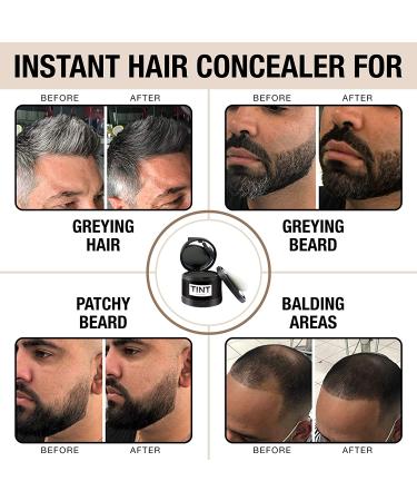 Instant Hair Concealer for Greys, Thinning Hair & Patchy Beards - Sweat & Weather Resistant Hair Tint Powder (Dark Brown) - Buy Online on GoSupps.com