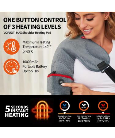 Buy Heated Shoulder Brace - Portable Cordless Heating Pad with 3 Heat Settings for Men & Women - One Size Fits All - Buy Online on GoSupps.com
