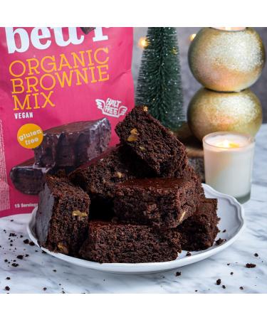 Buy Bettr Organic Brownie Mix - Vegan Gluten-Free Rich Cocoa Flavor - 6x400g (15 Servings) - International Shipping Available - Buy Online on GoSupps.com