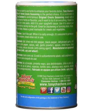 Tony Chachere's Herbal Blend Spice N' Herb Seasoning - 5 oz - Buy Online on GoSupps.com