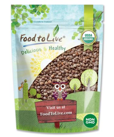 Organic Whole Red Lentils, 5 Pounds  Non-GMO, Dry Raw Lentils, Sproutable, Vegan, Kosher, Bulk. Easy to Cook. Good Source of Folate, Fiber, and Protein. Perfect for Lentil Soup, Stews, and Curry. 5 Pound (Pack of 1)