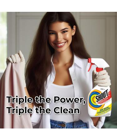 Shout Stain Remover Spray - Advanced Triple Acting Laundry Spot Cleaner | 1 Gallon Refill & 22 Oz Spray with Microfiber Cloth - International Shipping Available - Buy Online on GoSupps.com