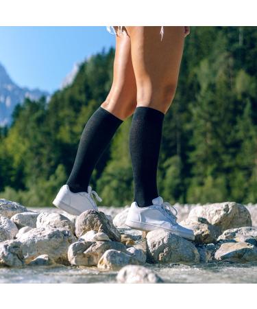 Shop Medical Compression Stockings for Women & Men - 60% Organic Cotton Size M (38-40) Black | Fast International Shipping - Buy Online on GoSupps.com