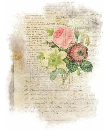 Flower Overlay Rice Paper - 8x10.5 inch, 6 Different Printed Images, 30gsm Mulberry Paper for Decoupage Crafts - Buy Online on GoSupps.com