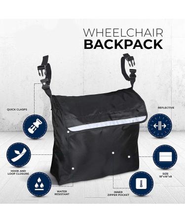 DTT Multifunction Wheelchair Bag Mobility Scooter Backpack Padded Rear Multi - Pocket Waterproof Storage Well- - Buy Online on GoSupps.com