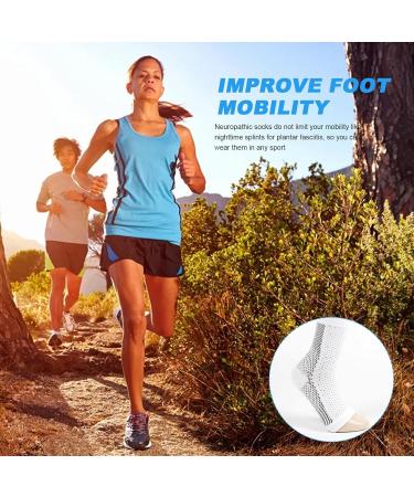 AWAVM 5 Pairs Neuropathy Socks Plantar Fasciitis Socks Neurosocks Compression Socks for Women & Men Ankle Support Brace for Sprained Ankle Breathable Anti-Slip Soothe Socks for Pain Relief (L) (L) L White - Buy Online on GoSupps.com