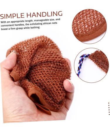 IWOWHERO Net Scrub Cloth with Handles Deep Exfoliation for Body Back Feet Face Effective Dead Skin Cell Removal Foaming Easy to Use - Buy Online on GoSupps.com