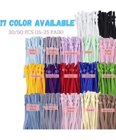 HomyBasic 150 Pcs Adjustable Elastic String for Masks 1/4 inch Mix-Rainbow - Soft Stretch Cord for Sewing Mask - Buy Online on GoSupps.com