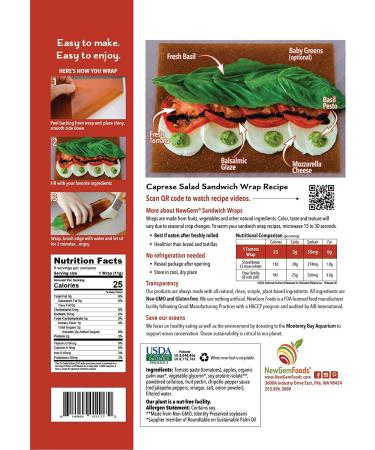 NewGem Sandwich Wrap - Tomato 6 Wraps - Buy Online on GoSupps.com