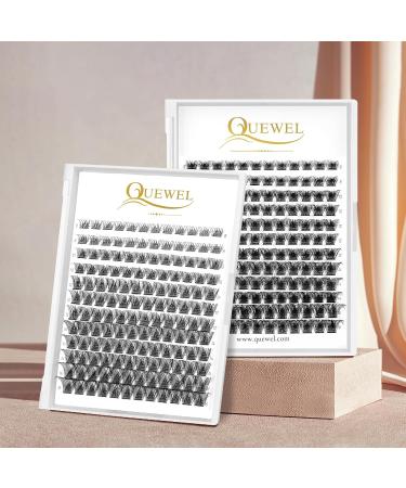 QueWEL Individual Eyelash Clusters Mega D Curl Mix 8-16mm 144 Segments for DIY Extensions Premium Individual Eyelashes - Buy Online on GoSupps.com