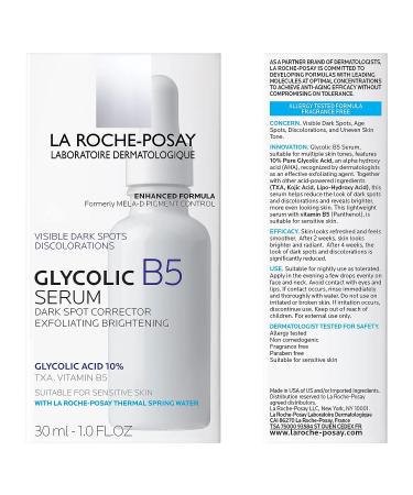 La Roche Posay Glycolic Acid Serum with Kojic Acid and Vitamin B5 | Dark Spot Corrector & Skin Tone Brightener - Buy Online on GoSupps.com