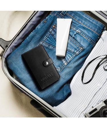 QSHAVE Double Edge Safety Razor Closing Buckle Travel Case with Compartment for Shaving Brush Blades and Nail Clipper Black (Case Only) - Buy Online on GoSupps.com