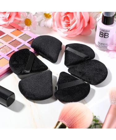 100pcs Black Triangle Powder Puffs - Soft Makeup Sponge for Loose Mineral Body Powder - Velour Cosmetic Foundation Tools - Buy Online on GoSupps.com