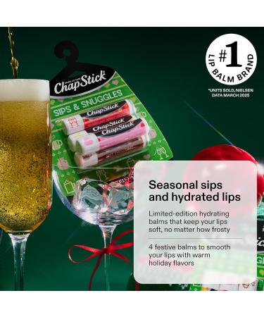 ChapStick Lip Balm Holiday Variety Packs (7 Sticks) Candy Cane Sips & Snuggles Flavored Lip Moisturizers Stocking Stuffers 0.15 Oz Ea - Buy Online on GoSupps.com