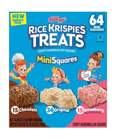 Rice Krispies Treats Mini Marshmallow Snack Bars Variety Pack - 64 Bars - Buy Online on GoSupps.com