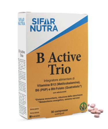 B Active Trio | Riche en B12 (m thylcobalamine) acide folique et B6 (P5P) | v gan | haute absorption | immunit contre la fatigue avec fonction psychologique | 30 comprim s sublinguaux