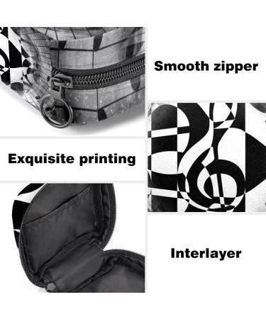 Music Notes Menstrual Pad Bag - Portable Storage for Teens & Women | Stylish Zipper Pocket for Napkins & Cups - Buy Online on GoSupps.com