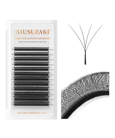 Lash Extensions 4D Eyelash Extensions W Lashes 0.07mm Thickness D Curl Lashes Mix 8-15mm Soft Lash Trays Pesta as Pelo a Pelo Natural Matte Black False Eyelashes Individual Lashes(W-4D-0.07-D 8-15mm) 8-15mm Mix W-4D-0.07-D