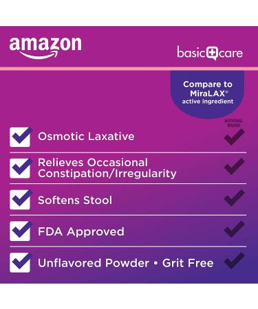 Amazon Basic Care ClearLax Polyethylene Glycol 3350 Powder Pack of 3 - 53.7 Ounces - Buy Online on GoSupps.com