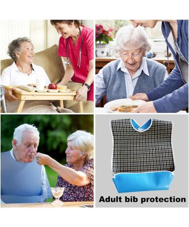 Adult Bibs for Eating | Feeding Bib Reusable with Crumb Catcher Stylish Adult Clothing Protectors for Women and Elderly Adults Senior Citizens Nursing Home Friendly Kumprohu Green - Buy Online on GoSupps.com