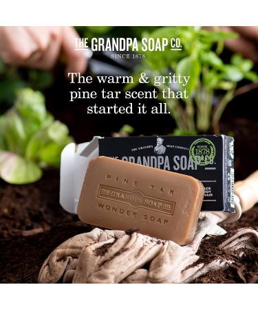 Pine Tar Bar Soap by The Grandpa Soap Company | Vegan 3-in-1 Wonder Soap for Cleansing, Deodorizing, and Moisturizing | 3.25 Oz - Buy Online on GoSupps.com