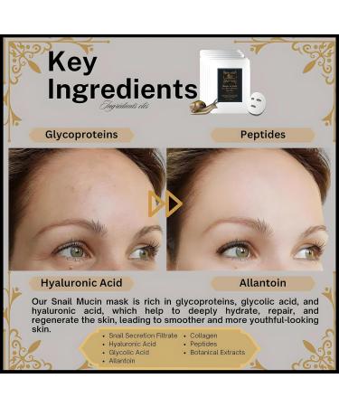 SC Sapphire Snail Mucin Skin Repair Kit - 96% Moisturizing Mask Sheets & 92% Repair Cream | 90-Day Treatment for Dry Skin Dark Spots & Fine Lines - International Shipping Available - Buy Online on GoSupps.com