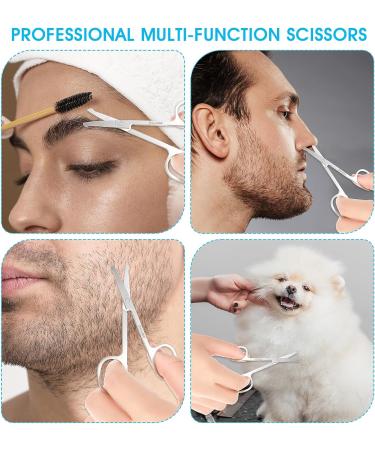 Hair Scissors 1 PC Nose Trimmer Eyebrow Grooming Mustache Beard Cut Brow Clippers Trimming Mini Tiny Tweezer Eye Curved Manicure Cutting Facial Lash Eyelash Women Men Beauty - Buy Online on GoSupps.com