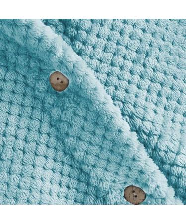 Hanxiulin Oversize Plush Jacket for Women - Warm Lined Fleece Sweatshirt Windproof Coat & Thick Cardigan - Breathable XL Winter Jacket in Light Blue - Buy Online on GoSupps.com