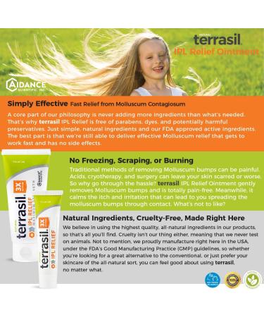 Terrasil IPL Relief Pain-Free Thuja Treatment for Kids - Natural 14gm Ointment for Molluscum Contagiosum Bumps & Itch - Buy Online on GoSupps.com