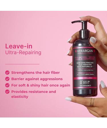 KERARGAN Ultra Repairing Daily Leave-In Keratin Treatment - Nourish & Protect Stressed Hair with Aloe Vera & Argan Oil - Sulfate-Free Non-GMO 11.8 Fl oz - Buy Online on GoSupps.com