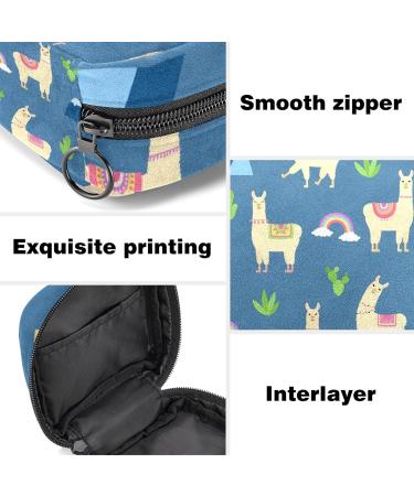 Alpaca Cactus Rainbow Menstrual Pad Storage Bag - Portable Period Pouch for Women - Color 12 - Buy Online on GoSupps.com