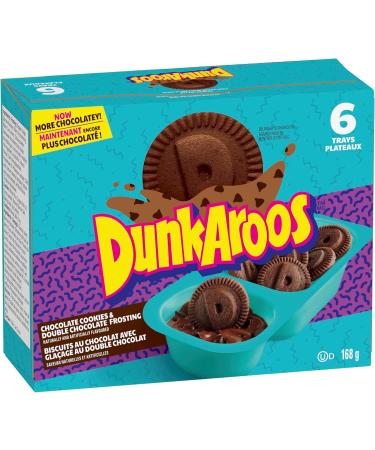 Betty Crocker Dunkaroos Chocolate Cookies and Double Chocolate Frosting Package of 6 Trays of Dunkaroos - Buy Online on GoSupps.com